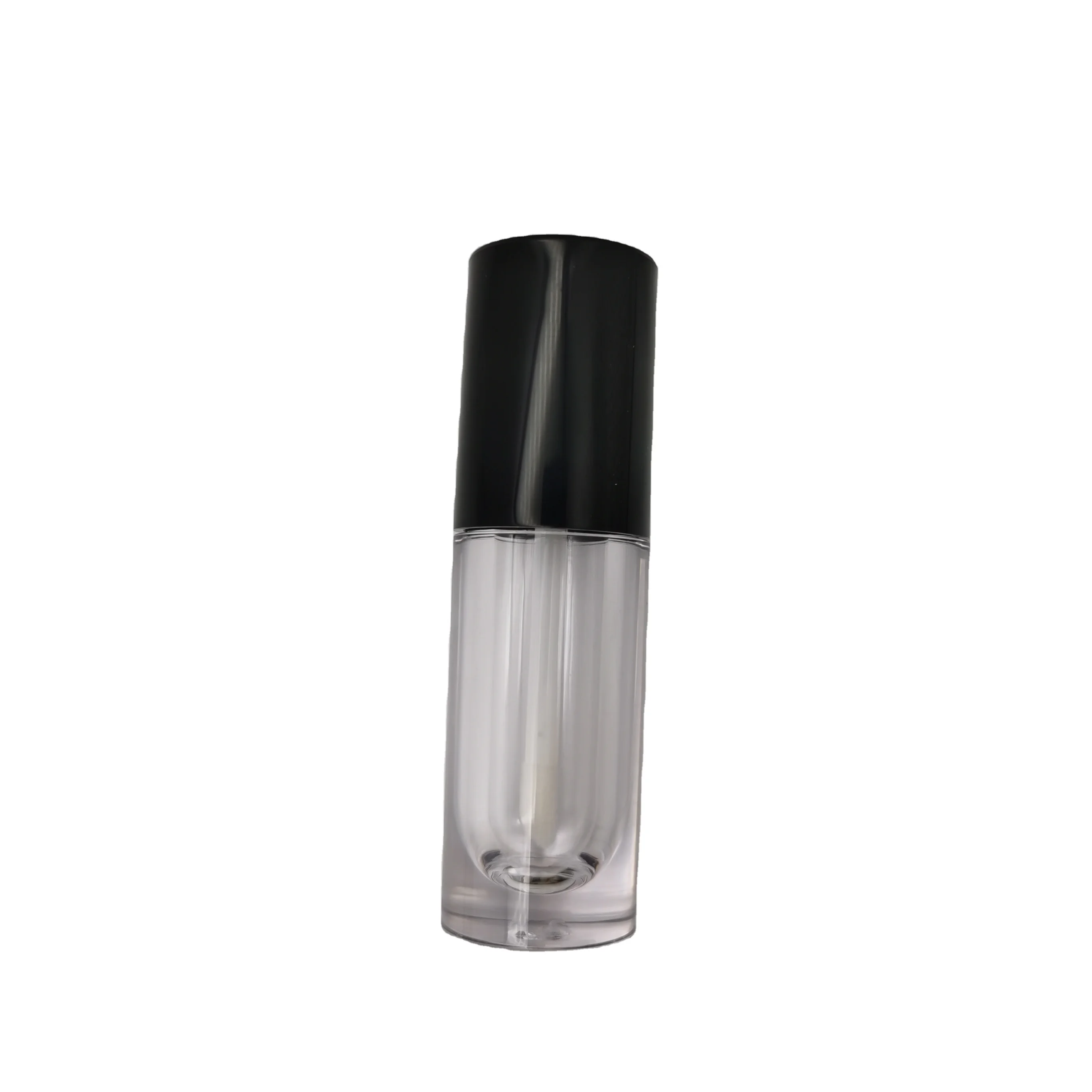

Wholesale cosmetic lip gloss PETG bottle Black lip gloss tube, Clear
