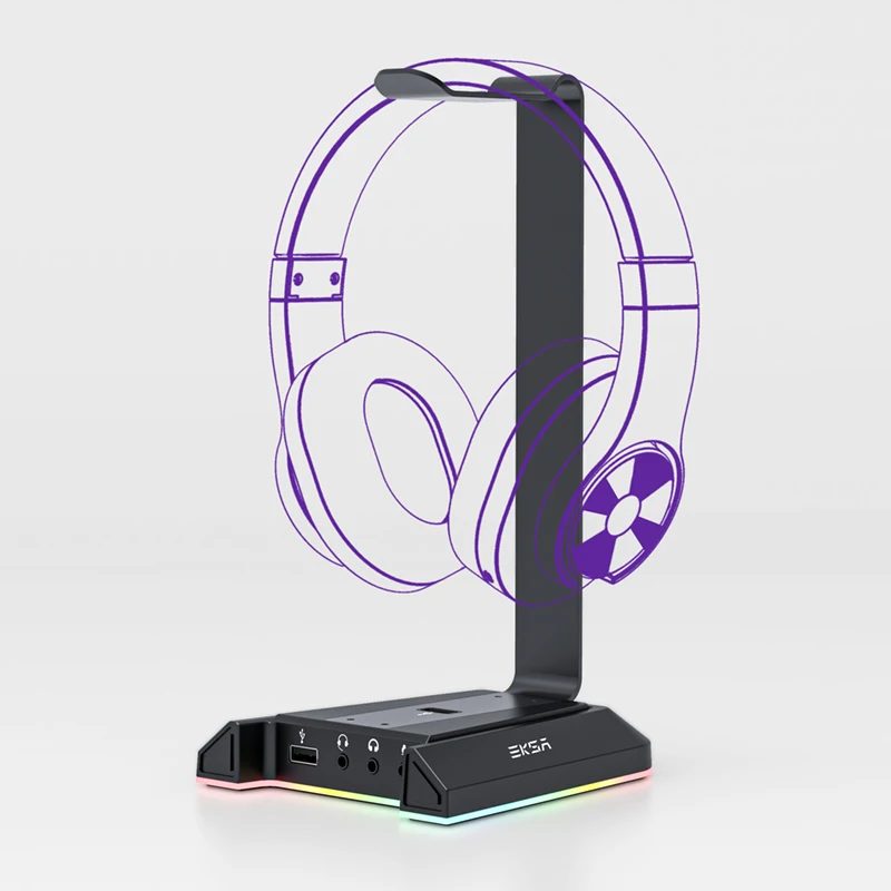 

EKSA 7.1 RGB headset stand with sound card inside and 8 mode lights, 7.1 driver