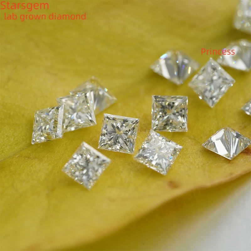 

starsgem hpht melee loose wholesale fancy shaped Princess 4x4 def vs lab grown diamonds