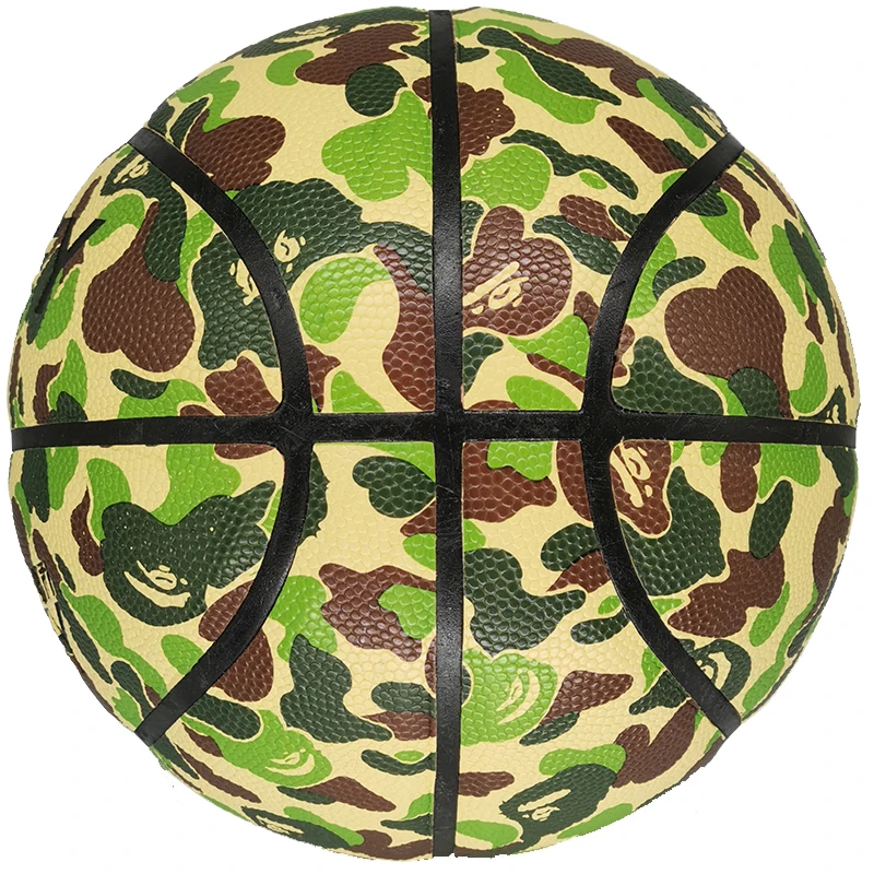 

2021 New Design Camouflage High-end PU Wholesale Size 7# Fashion Basketball, Black
