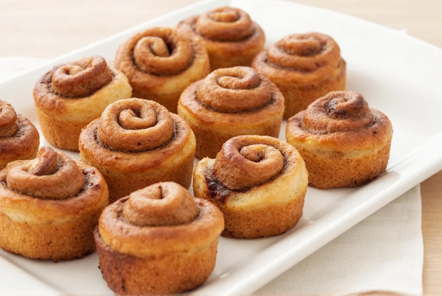 Overnight cinnamon bun dough being rolled with cinnamon sugar filling on wooden surface