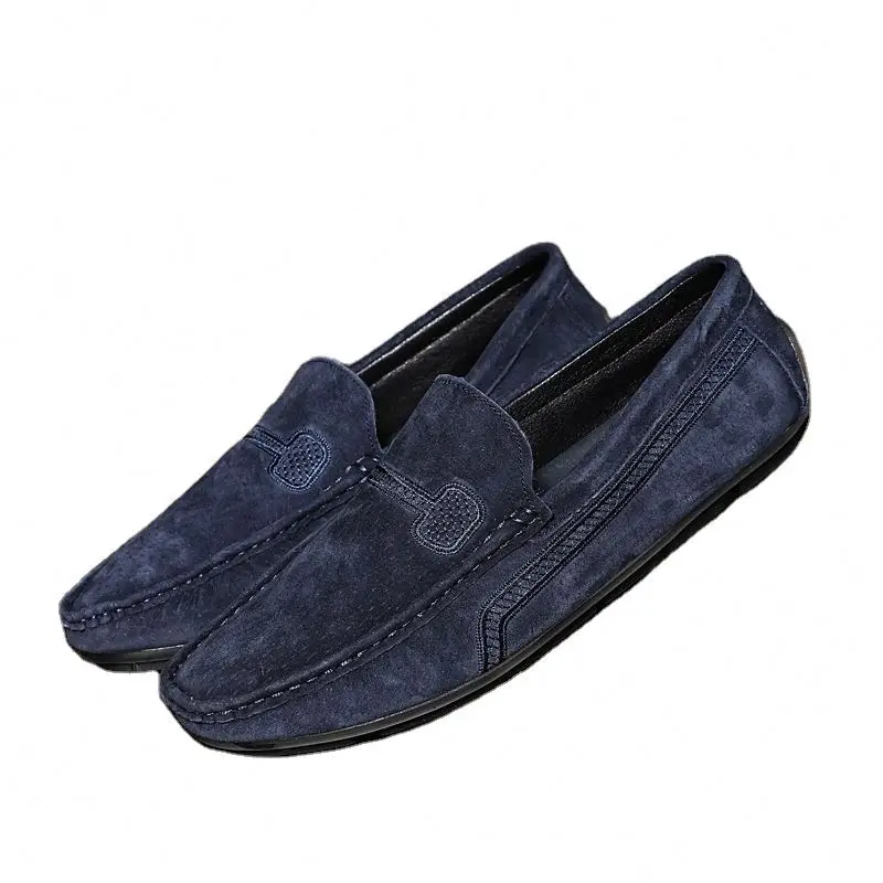 

Fashion Lazy Person Moccasin Suede Shoes RTS New Design Factory Wholesale Custom Casual Gommino Soft Sole for Men Rubber Mesh, Customized color