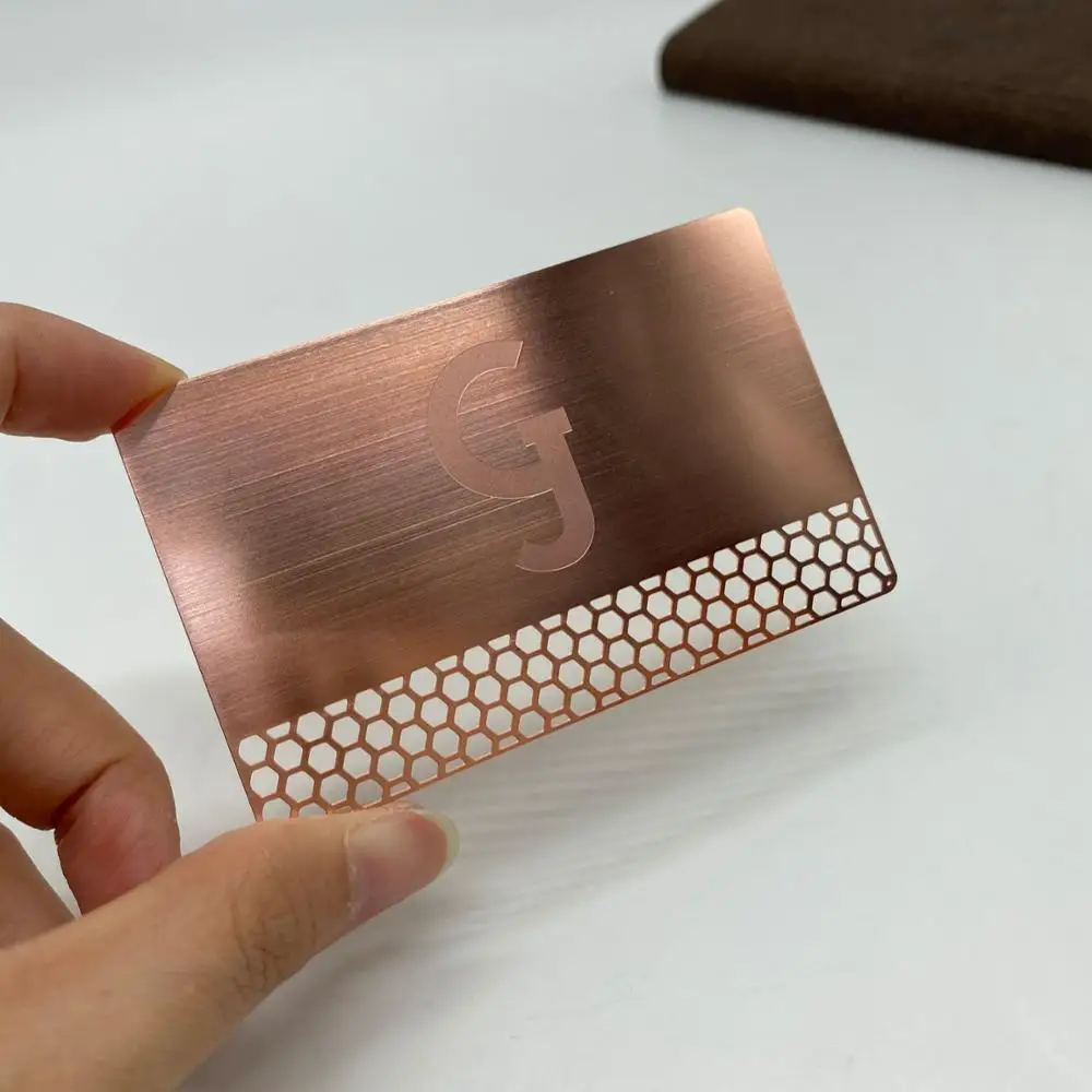 

DU Rose Gold Laser metal cards, Cmyk color or pantone color
