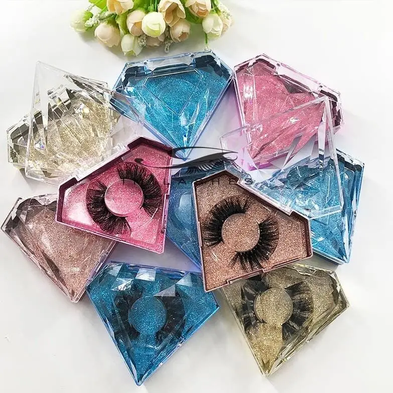 

Private label 5D 25mm mink Fur Eyelash 100% Real Handmade Wispy mink eyelashes for Party, Natural black