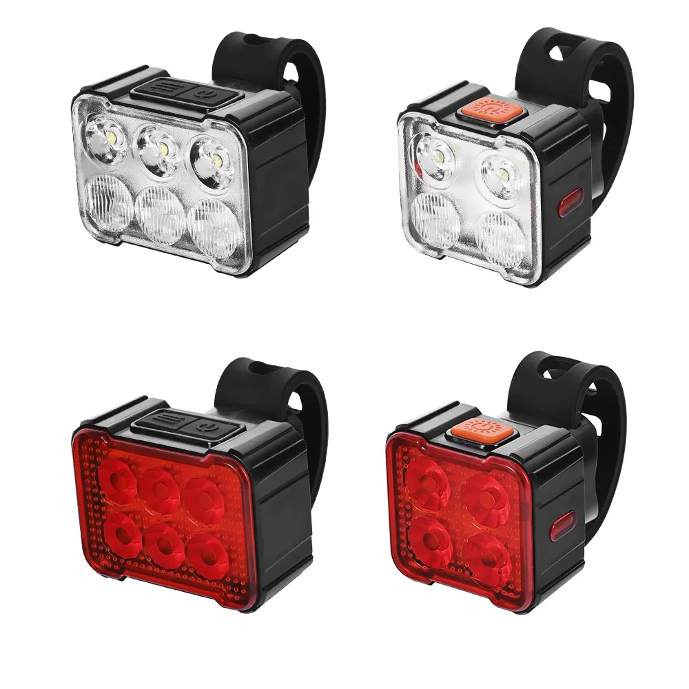 

USB Rechargeable Waterproof 4 Modes Bike Red Tail Led Light Set Cycling Safety Bicycle Led Light