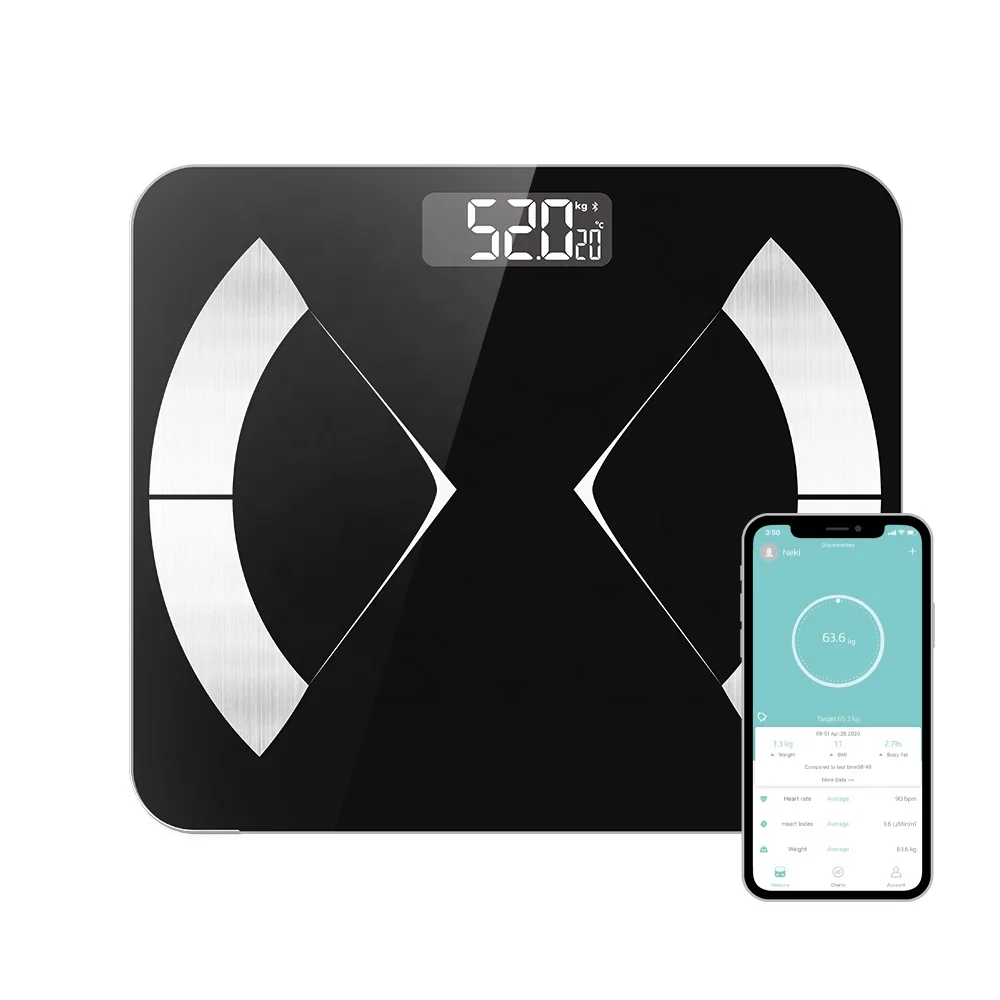 

OEM Adult Smart Scale Analyzer 180kg Digital Bathroom Weighing Scale BT Body Fat Scale