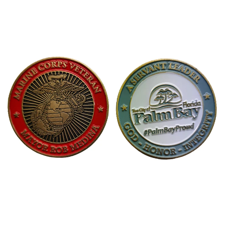 

Double color plating custom copper coin medallion military medal, Custom color