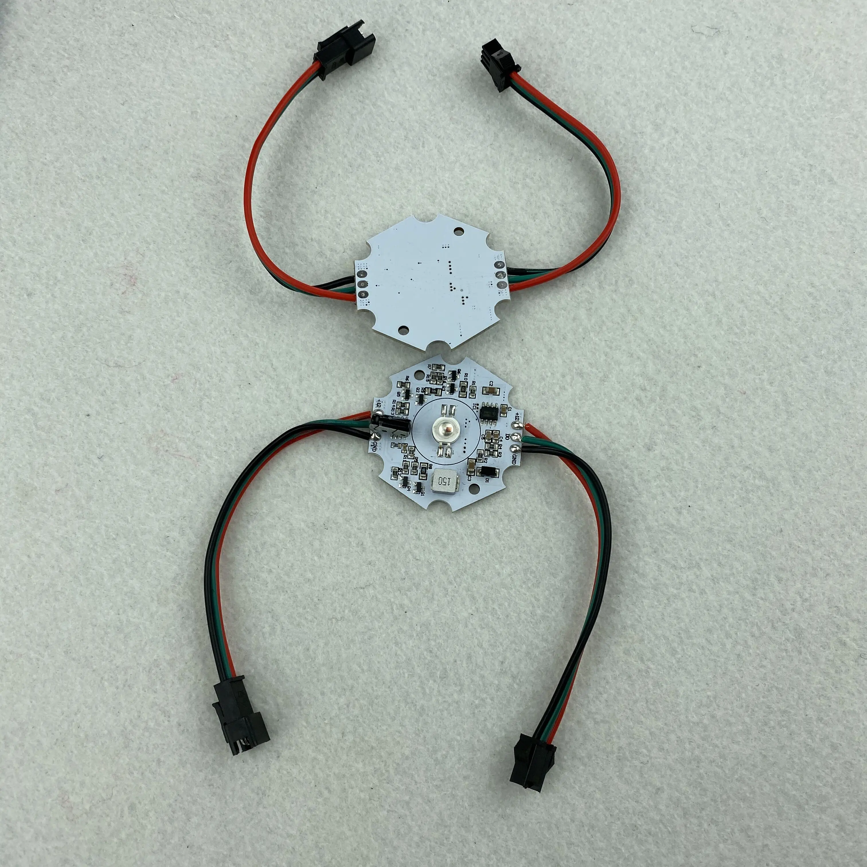 3w 大功率 ws2811 控制 led 像素模块; dc12v 输入 rgb 寻址全彩; ip