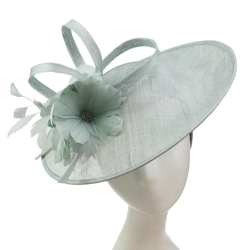 
OEM custom ladies fashion sinamay fascinator hats for female 