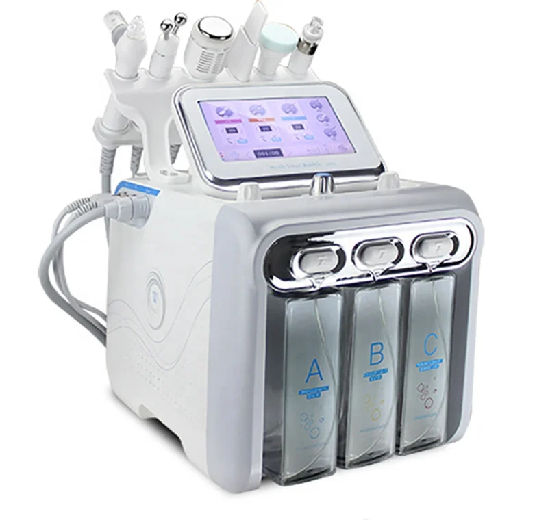 

Newest Facial Cleaning Beauty Device hydra 6in1 H202 beauty machine microdermabrasion machine, Whtie