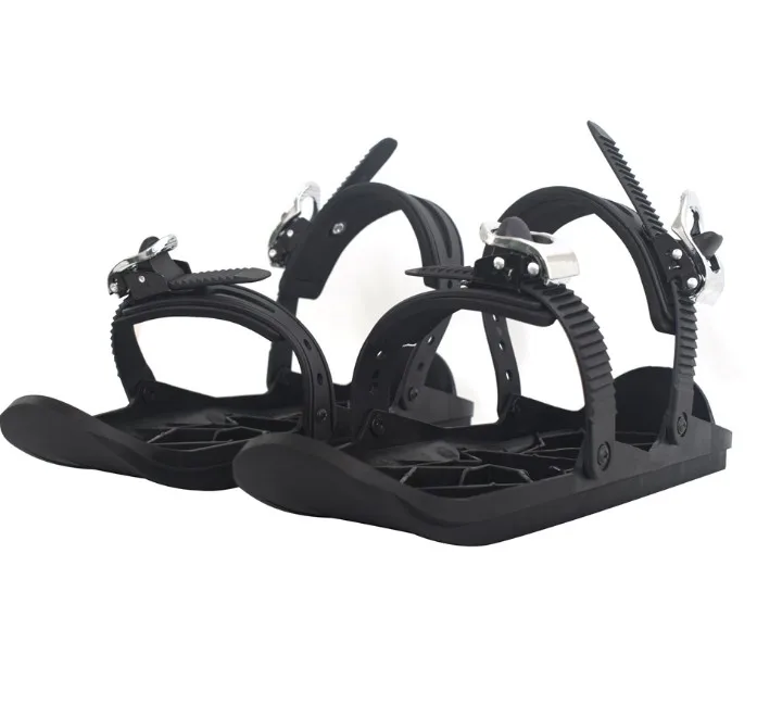 Mini Ski Skates for Snow Outdoor Adjustable Skiing Mini Sled for Men Women Snow Board Ski Boots Portable Skates Shoes for Skiing