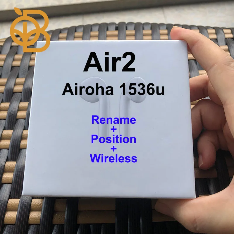 

Original 1:1 Air 2 Jl Airoha 1536u Chip Wireless Headset Earbuds Tws Gen 2 Earphone Headphone Pods 2 For Air2, White