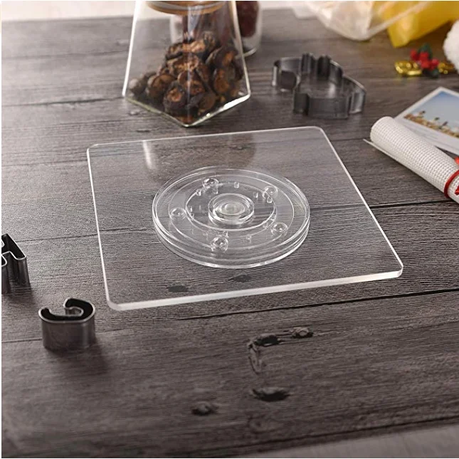 Acrylic Rotating Cookie Stand Plexiglass Cupcake Cakes Decorating