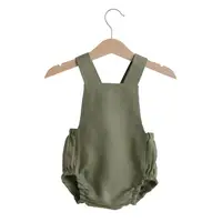 

Hot Sale Europe and the United States Style Baby green Strap Rompers