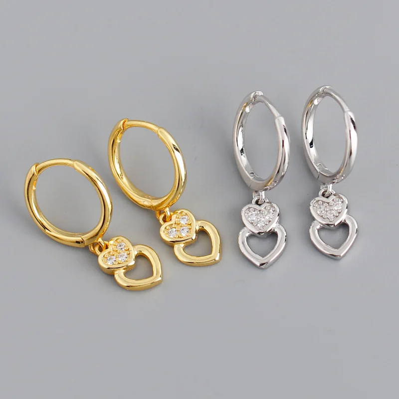 

Sailing Jewelry 925 Sterling Silver Earring CZ Love Pendant Silver Earring