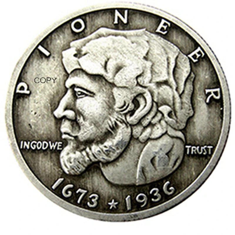 

1936 Elgin Half Dollar Commemorative Silver Plated Reproduction Decorative Coins