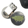 Custom Design Soft Enamel Metal Magnet Hat Clips with 3D Leaf Logo