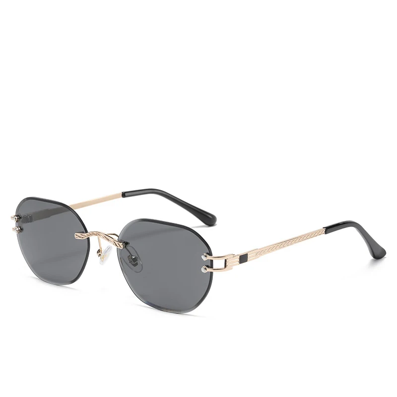 

Sunway Eyewear New Metal Polygonal Women Ladies Trending Sun Glasses Small Rimless Sunglasses 2023