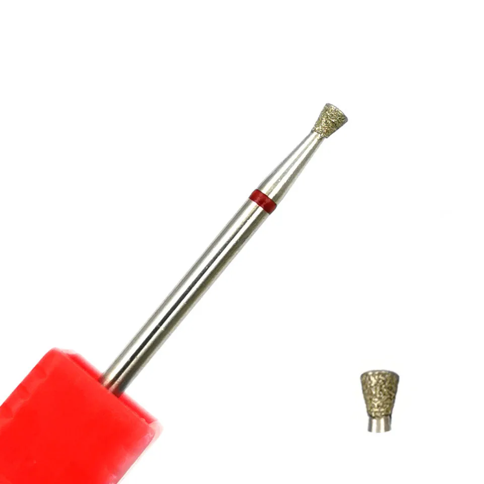 

Inverted Cone Nail Drill Bits Fine Diamond Cuticle Clean Burr Russian Mills Electric Manicure Drills Nails Accessories