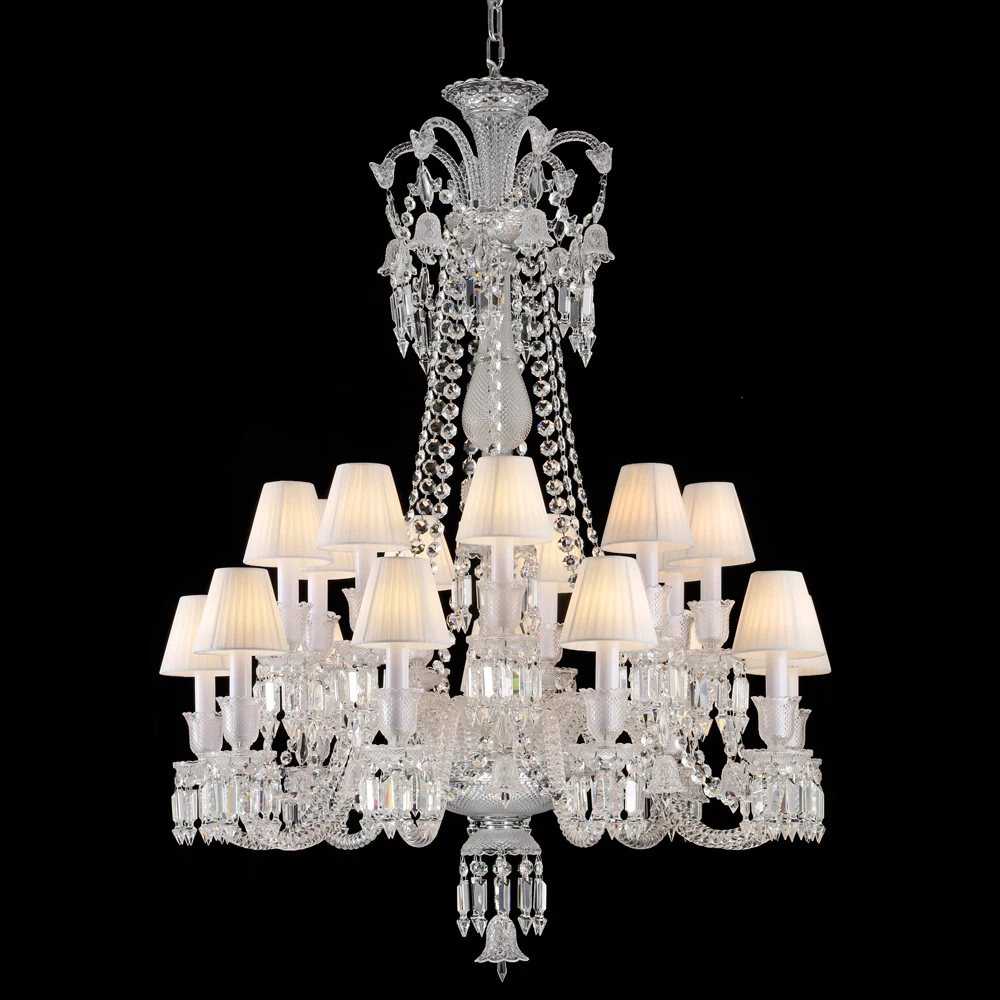 Hanging Crystal Pendant Light Candelabra Baccarat Chandelier