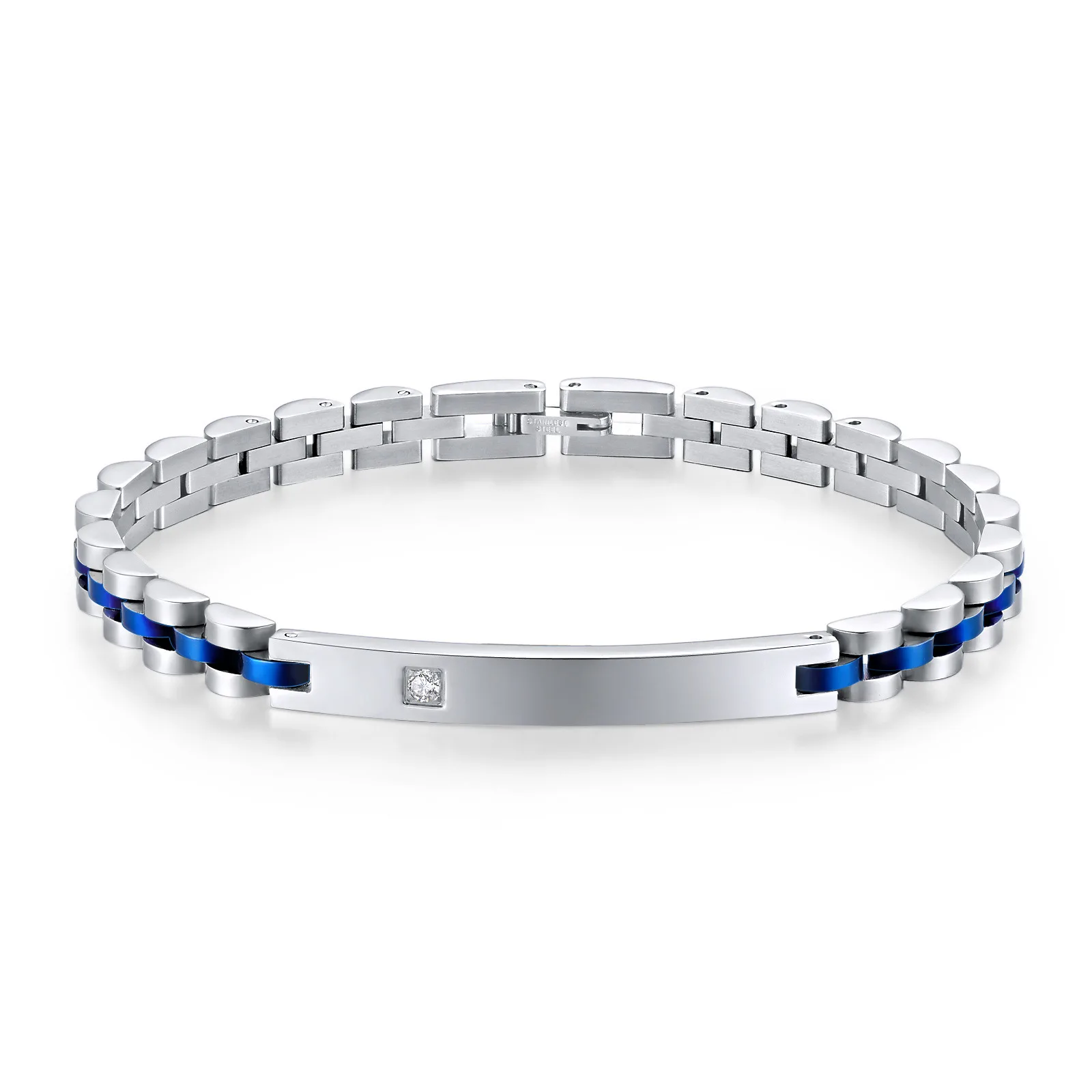 Women Bracelet With Zircon Inlaid Gold/Silver/Black Plated Trendy Style for Wedding Party Engagement Stainless Steel Bracelets