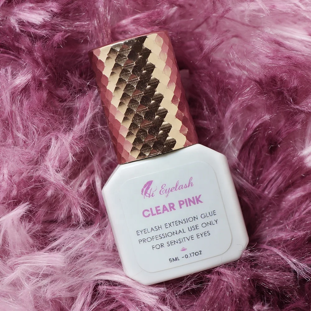 

private label 1-2second generation clear lash extension glue latex free pink lash extension adhesive