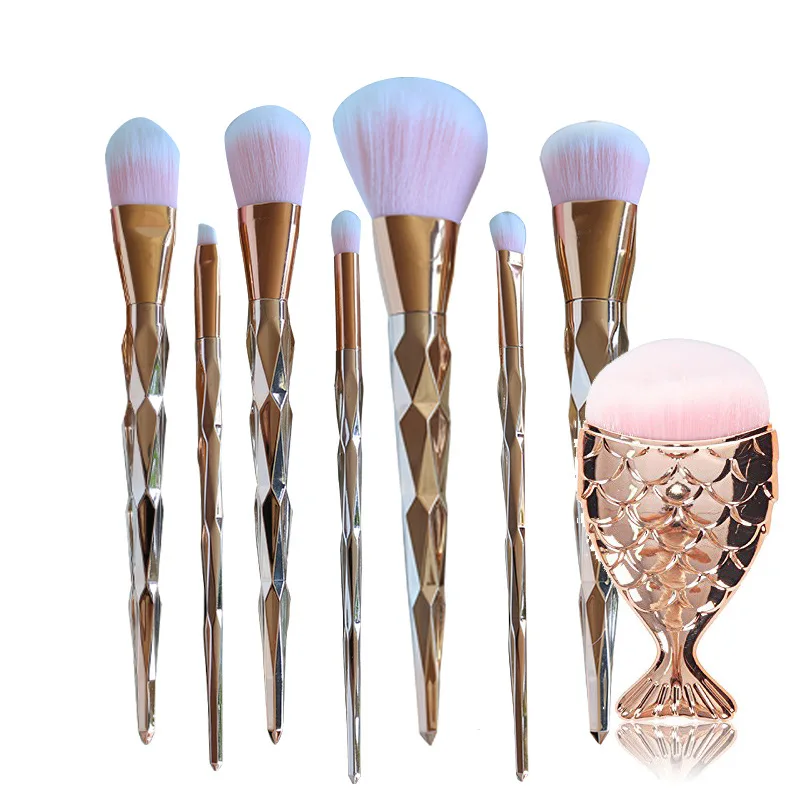 

Mermaid makeup brush Gradient color fishtail makeup brush