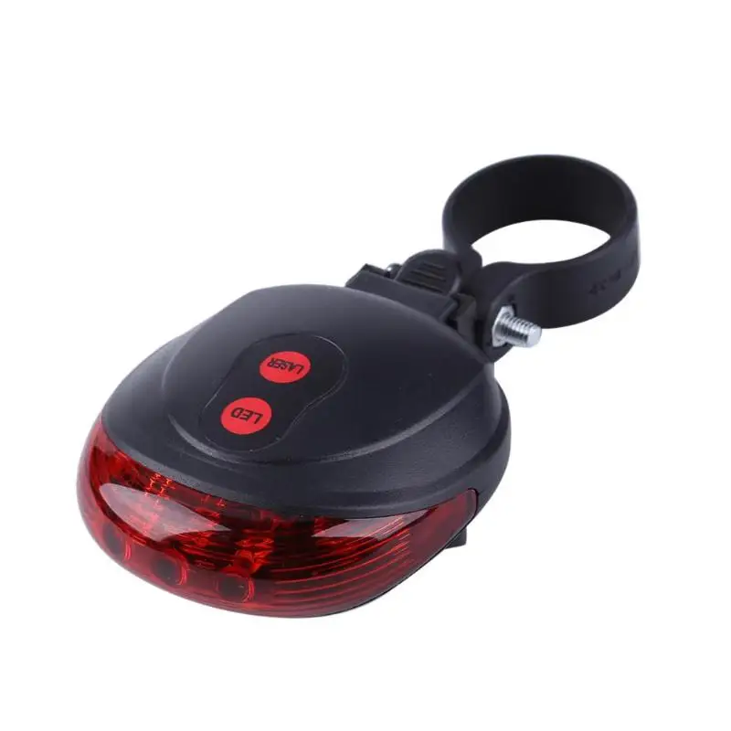 

Red Line Bike Cycling Lights Waterproof 5 LED 2 Lasers 3 Modes Bike Taillight Safety Warning Light Bicycle Rear Light Tail Lamp