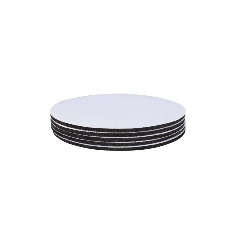 

Blank White Sublimation Printing HOT SALE Customized Back Rubber With Slip-resistant Black Round Coasters For Cup Coaster