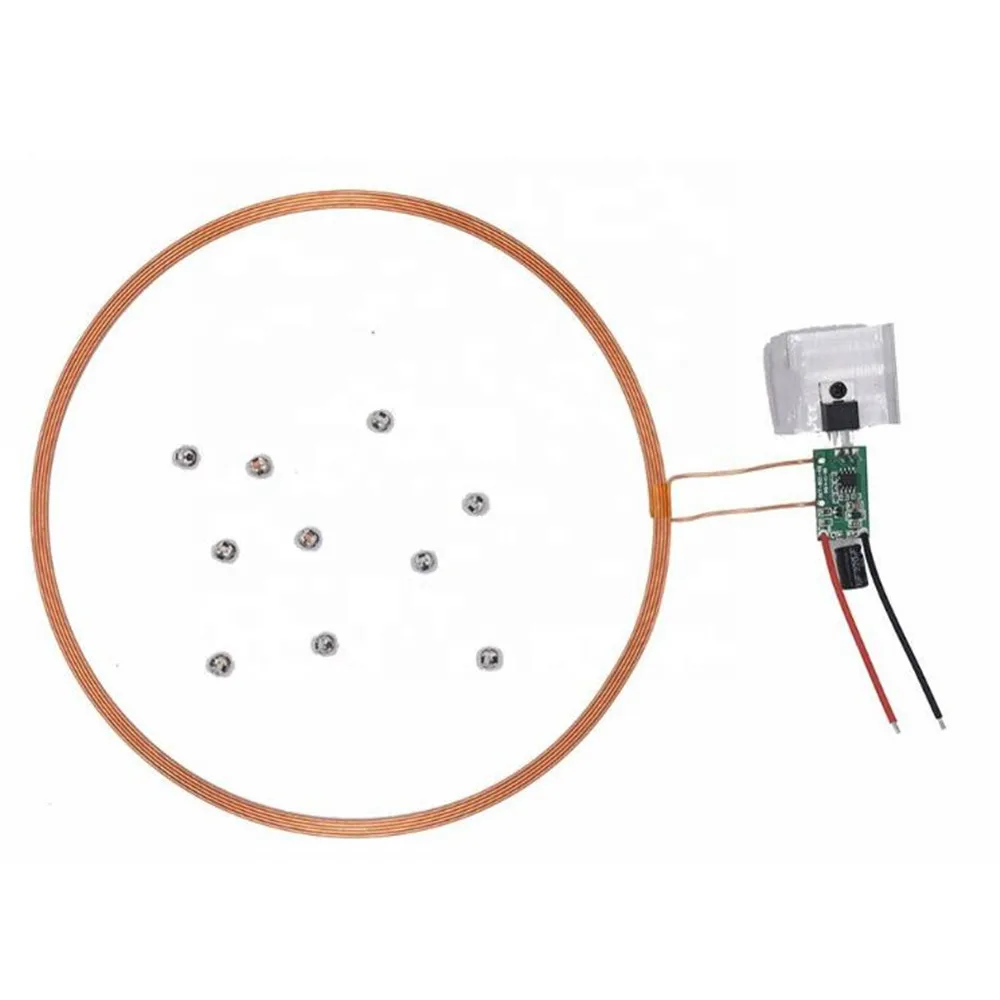 

Taidacent Coil Magnetic Induction Wireless Lamp Charger Module with Creative 3D Night Light Ring 24V Input LED Wireless Charger