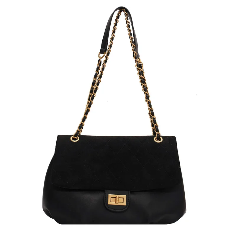 

2022 New Trendy Female Large-capacity Chain Rhombus Sewed Thread Messenger Women's Shoulder Bag