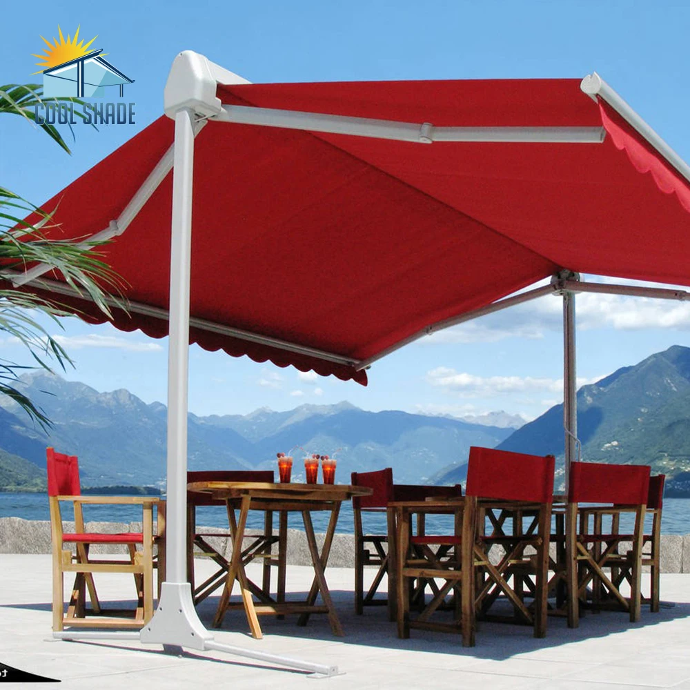 

Patio Double Sided Folding Retractable Outdoor Aluminum Awning