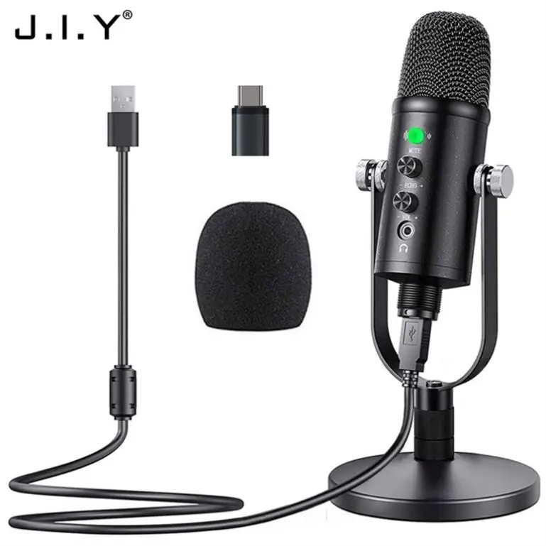 

BM-86 New Arrival Wire Phone Video Microphones Kit For Singing Vlog, Black
