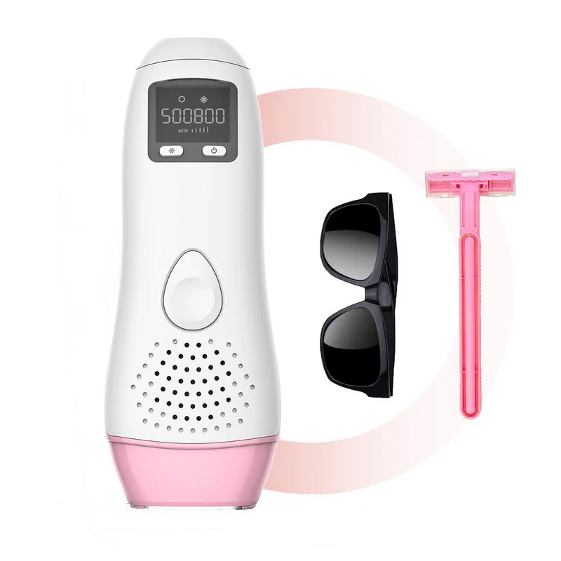 

2020 Newest Hot Sale IPL Permanent Mini Portable Home Use Ice Cooling Hair Removal Device, Pink