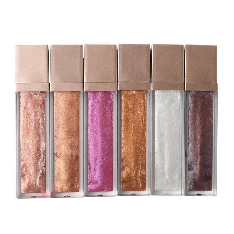 

6 Colors Bright Waterproof Long Lasting Lipgloss customize lip gloss tubes with wands lip gloss wholsale