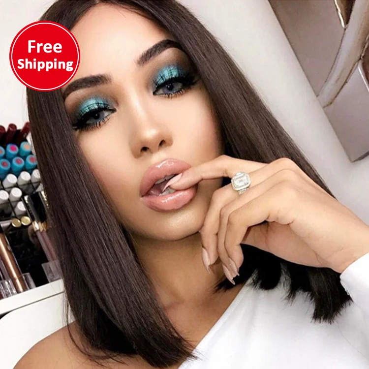 

hot seller straight short human hair wigs highlight wigs, Colorful