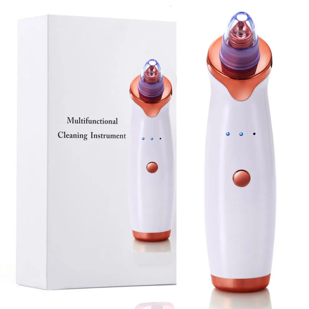 

Blackhead Remover Pore Removal Vacuum Bubble Cleaner With 4 Suction, White