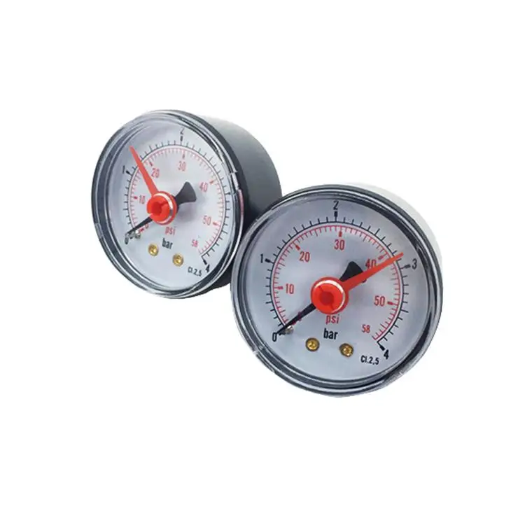 Memory Manometer Double Needle Pressure Gauge Black & Red Needle