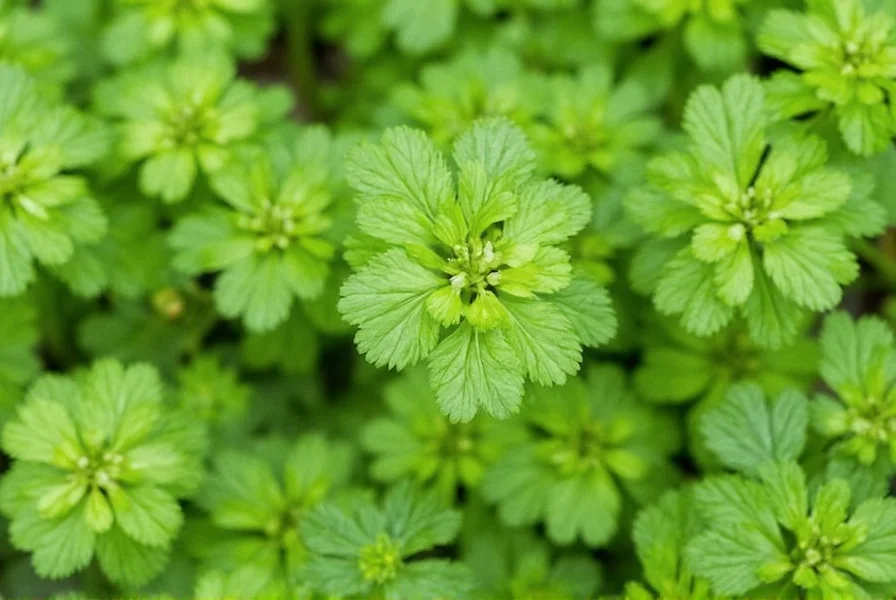 Coriander seeds sprouting in soil with proper spacing