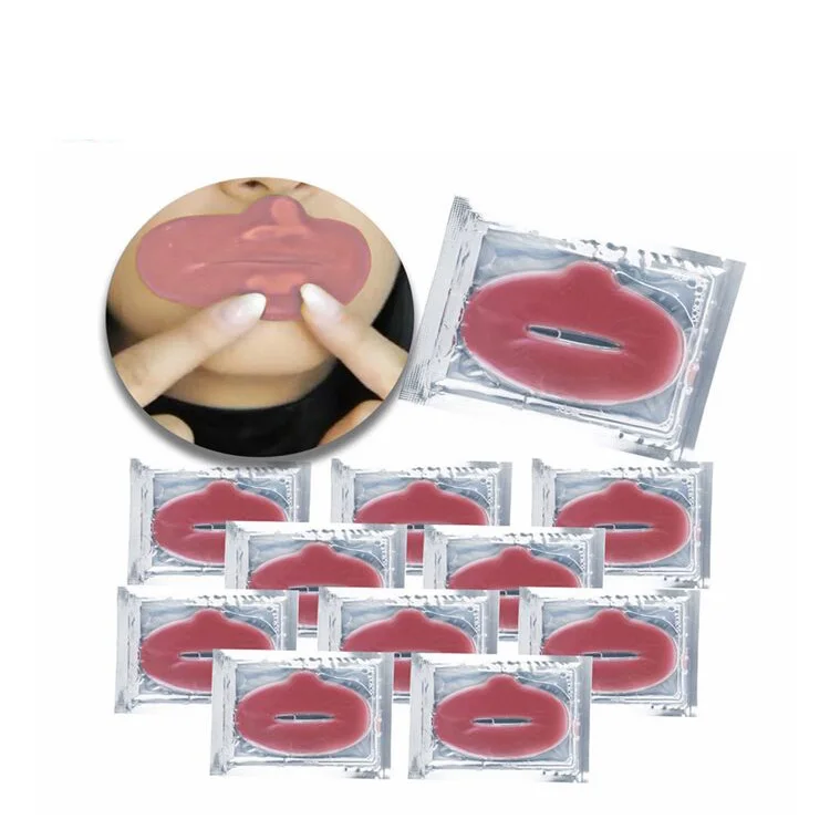 

Beauty Super Pink Rose Lip Patch Mask Crystal Collagen Plumper Moisturizing rose gold lip mask, White/blue/pink/gold/black/red