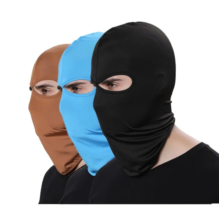 

Sky Mask Solid Camo Sunscreen Motorcycle Men 2 Hole Polyester Full Face Ninja Cap Ski Mask Balaclava