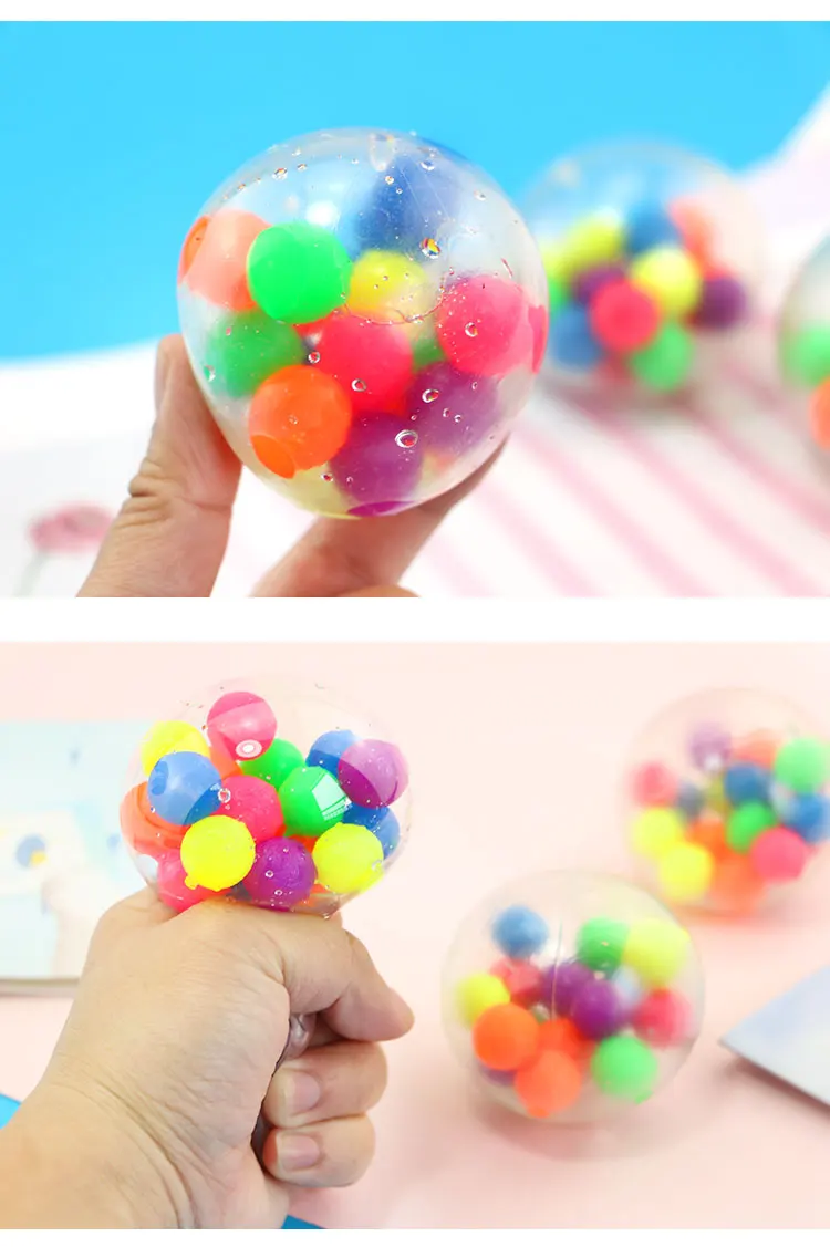 Dna Squishy Stress Ball With Colorful Bead Inside,Colorful Sensory Toy ...