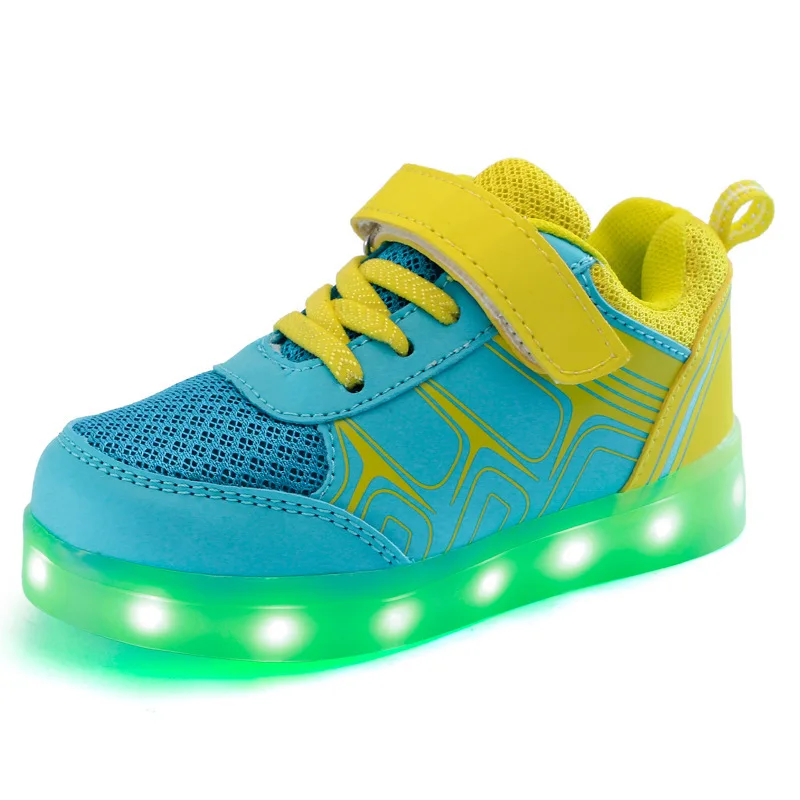 

USB Charging Children Boys Shoes with Sole Enfant Led Light Glowing Luminous Sneakers for Girls Shoes Kids Led Shoe Dropshipping