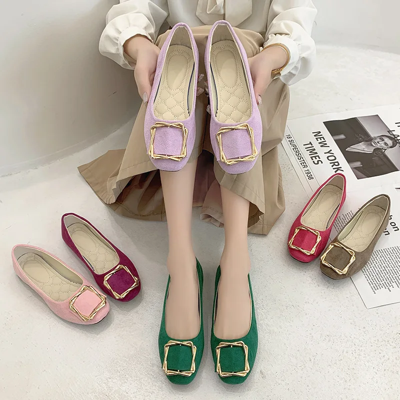 

Large Size Round Toe Casual Confortable Multi-color Women's shoes flat shoes Slip on Women's Flats