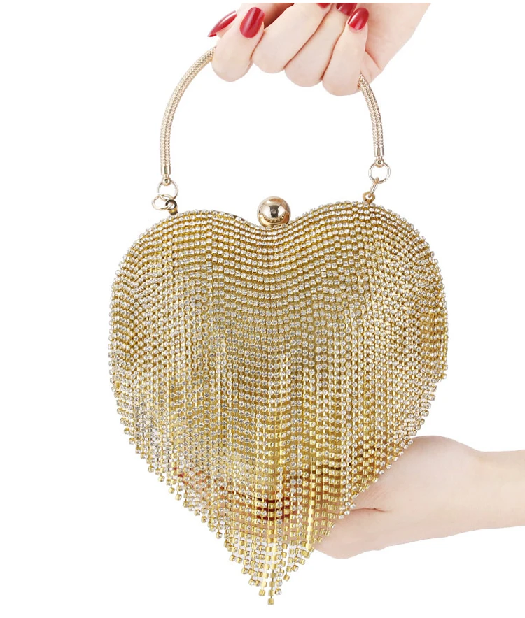 US Dollar Purse Evening Handbags Bags Rhinestone Glitter Clutches Bag for Womens 