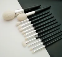 

12pcs high quality fluffy GOAT hair makeup brush set good quality expensive cosmetics brochas 180g
