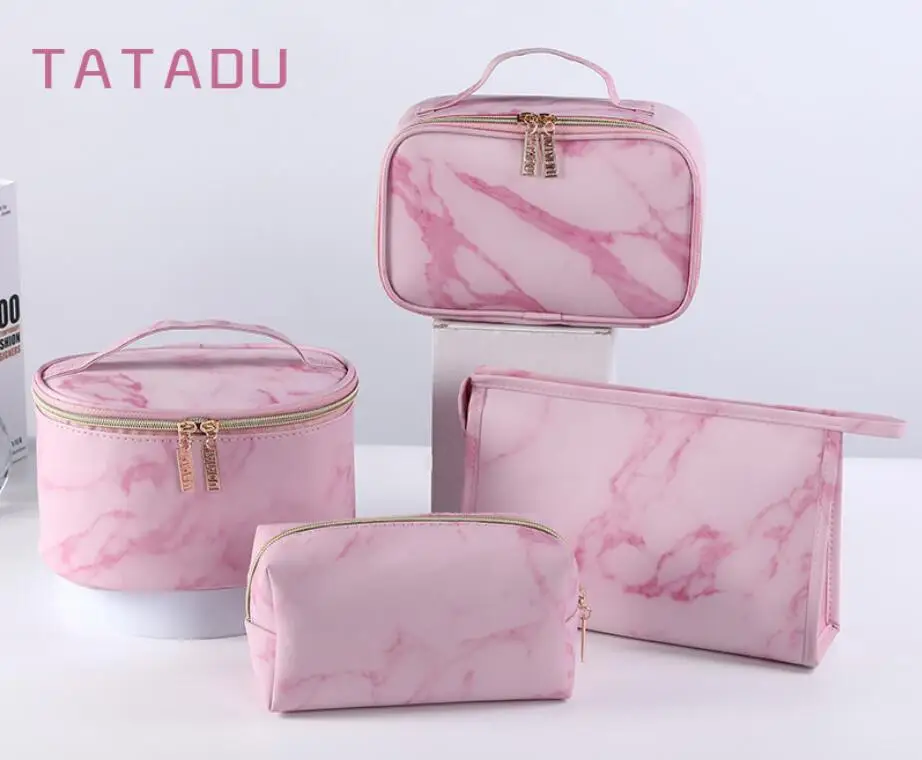 

Korean ladies Pink matte fashion portable large-capacity hand storage PU leather ladies wholesale bags for cosmetic, 16 style can choose