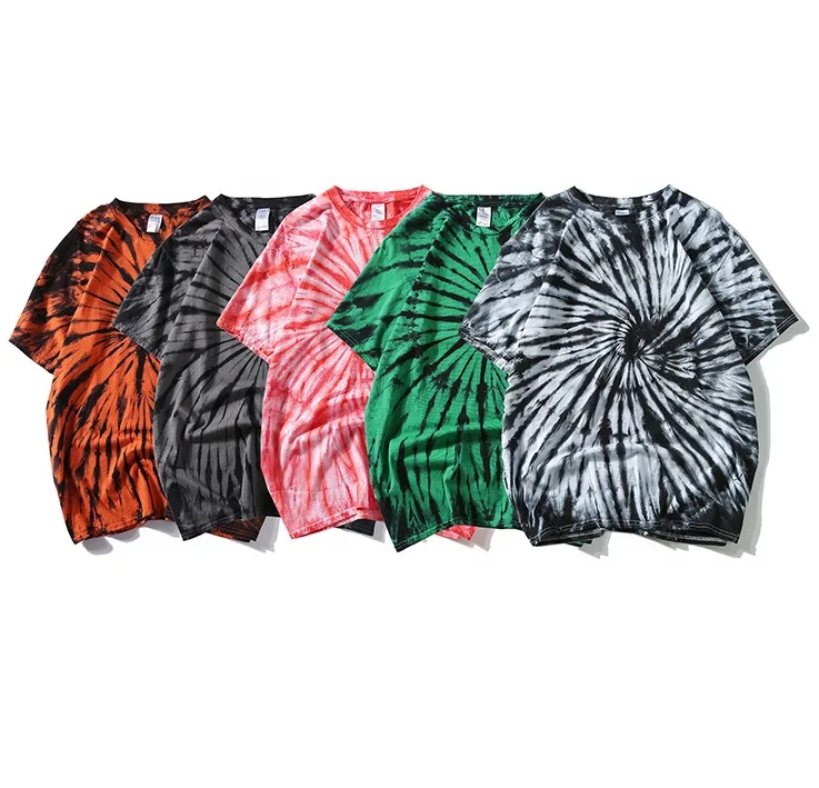 

2021 plus size Multi Colored Men 100%Cotton Tie Dye T Shirts In Bulk