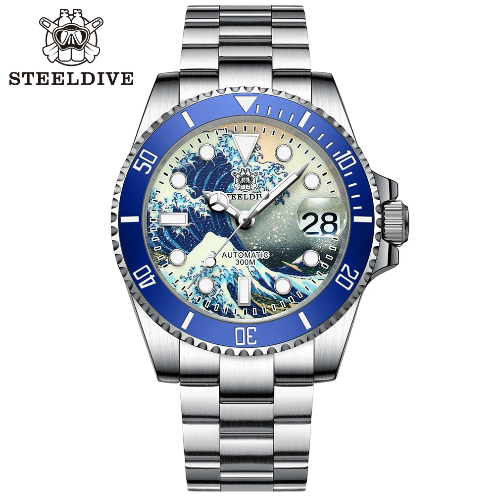 

Steeldive Kanagawa SD1953J New Arrival Full Luminous Dial 300M Water Resistant NH35 Automatic Dive Watch Reloj