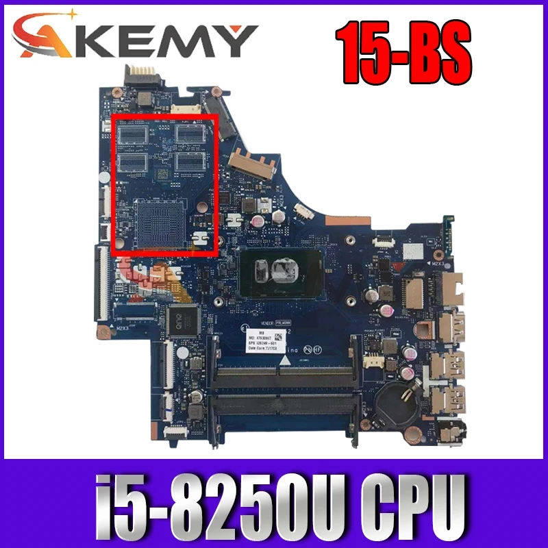 

For HP 15-BS Laptop Motherboard 934908-601 934908-501 DKL50 LA-E802P With SR3LA i5-8250U CPU DDR4 100% Tested Fast Ship